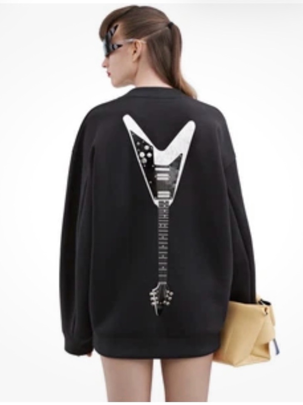 Acne studios black guitar sweatshirt